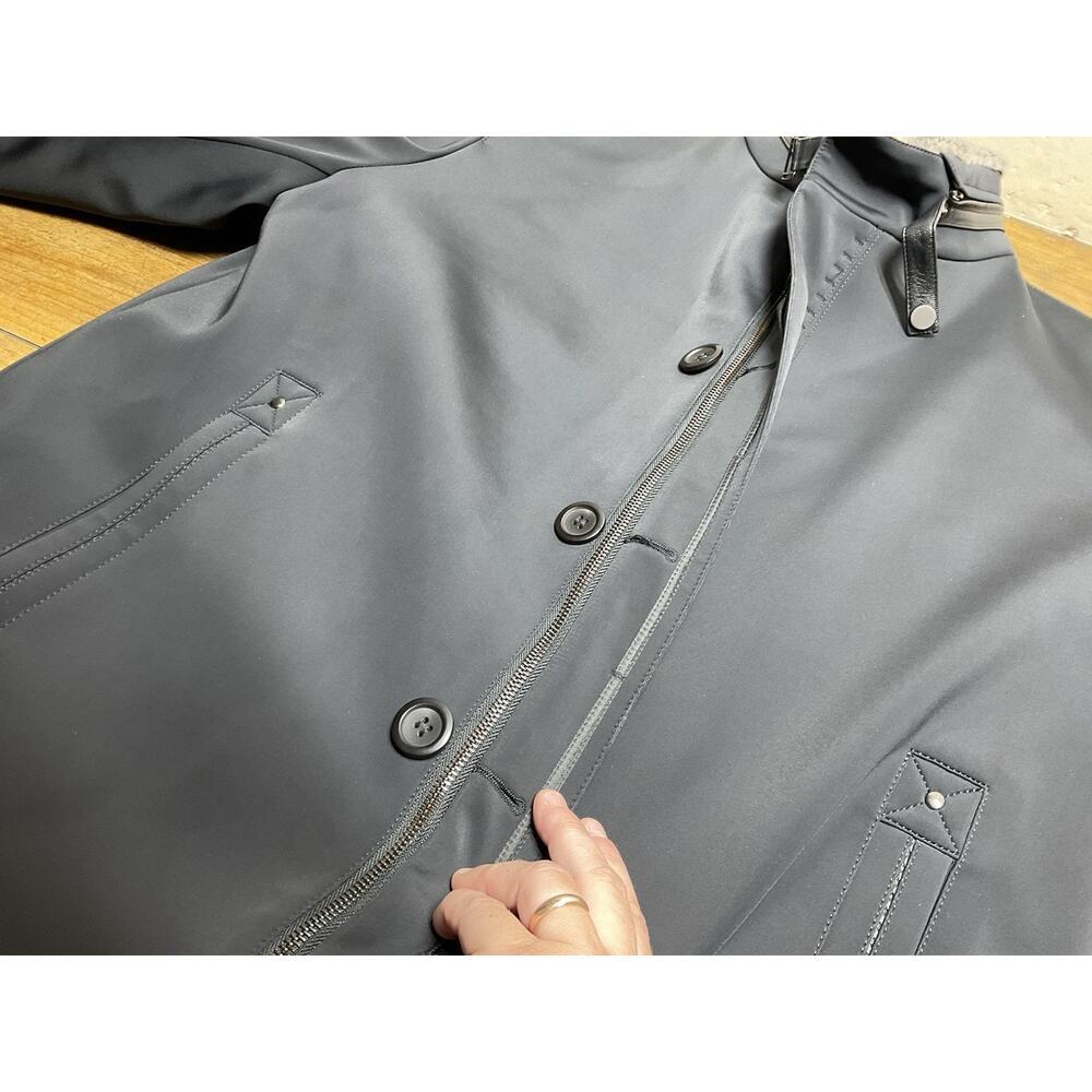 Overland Stuart Microfiber Coat W/ Removable Shearling Liner Black Size 40 Nwt — image 7 of 8